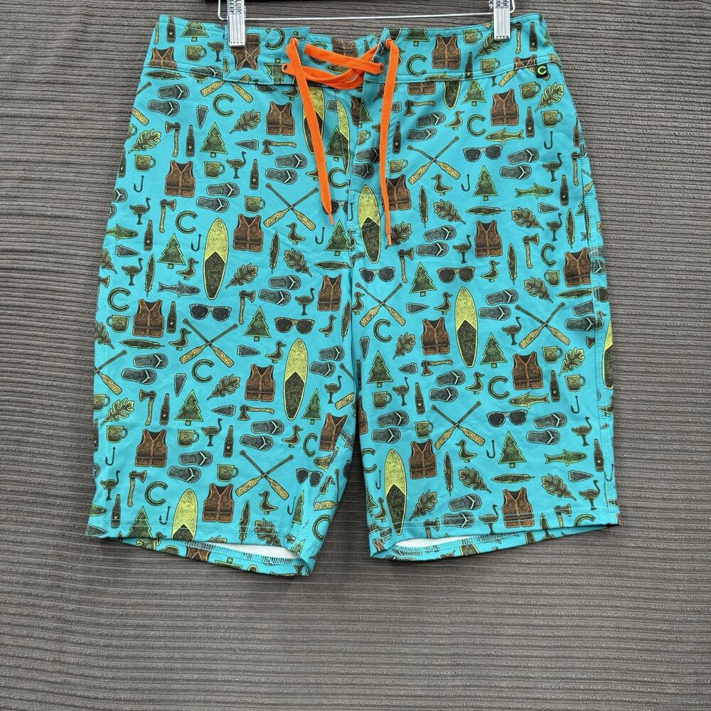 The Chive Boardshorts Men 31 Polyester‎ Summer Camp Beach Swim Weekend Vacation.